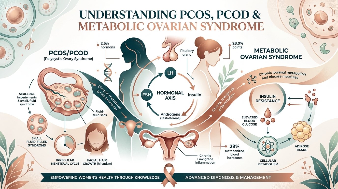 PCOS PCOD is now PMOS Metabolic Ovarian Syndrome Infographic